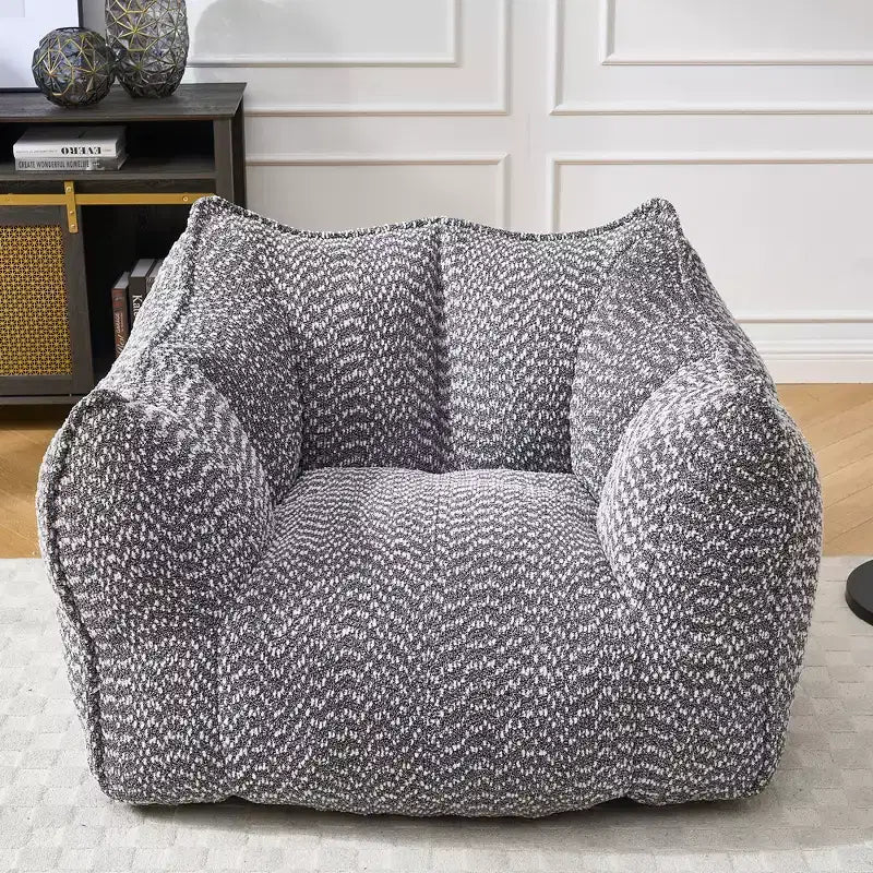 Bean Bag Chair, Lazy Floor Sofa Couch for Adults, Fireside Chair with Ergonomic Design, Memory Foam Lounge Chair for Living Room Bedroom