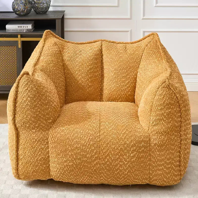 Bean Bag Chair, Lazy Floor Sofa Couch for Adults, Fireside Chair with Ergonomic Design, Memory Foam Lounge Chair for Living Room Bedroom