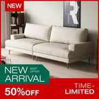 Luck Live Modern 86.61 Fabric Sofa with Down Back Cushions, Foam Seat, Solid Wood Frame & Metal Legs