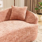 Clihome Curved Two-Person Compress Sofa with Armrests & 2 Pillows