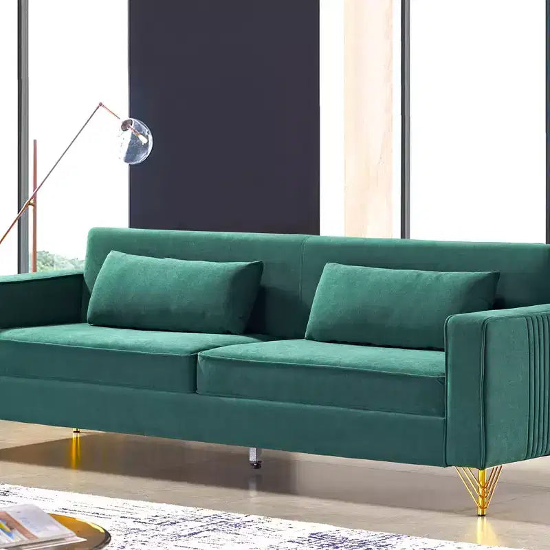 Whisen 85.8 Velvet Sofa, Modern Elegant 4 Seater Couch Sofa with Luxurious Soft Comfort, Easy to Maintain