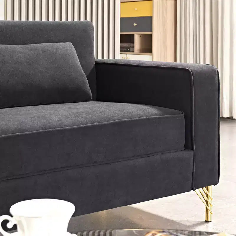 Whisen 85.8 Velvet Sofa, Modern Elegant 4 Seater Couch Sofa with Luxurious Soft Comfort, Easy to Maintain