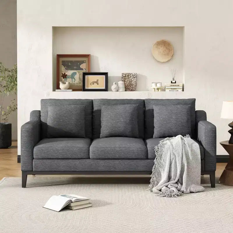 Canapé 3 places Whisen Modern Comfy, avec pieds en bois