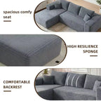 MAYEERTY 106 Wide-Wale Corduroy Compression Sofa Bed, Convertible Sleeper Couch for Living Room Guest Room
