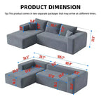 MAYEERTY 106 Wide-Wale Corduroy Compression Sofa Bed, Convertible Sleeper Couch for Living Room Guest Room
