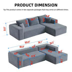 MAYEERTY 106 Wide-Wale Corduroy Compression Sofa Bed, Convertible Sleeper Couch for Living Room Guest Room