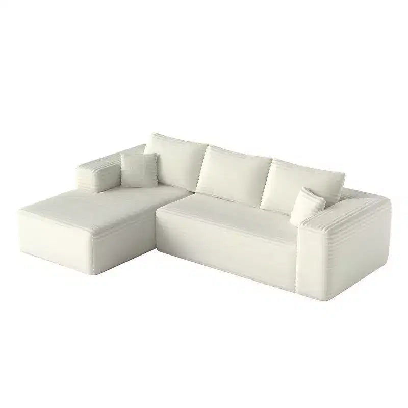 MAYEERTY 106 Wide-Wale Corduroy Compression Sofa Bed, Convertible Sleeper Couch for Living Room Guest Room