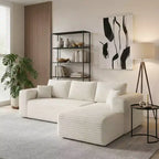 MAYEERTY 106 Wide-Wale Corduroy Compression Sofa Bed, Convertible Sleeper Couch for Living Room Guest Room
