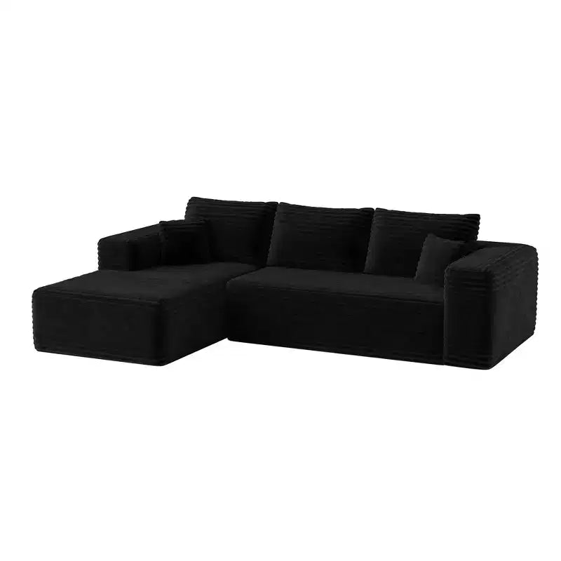 MAYEERTY 106 Wide-Wale Corduroy Compression Sofa Bed, Convertible Sleeper Couch for Living Room Guest Room