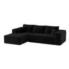 MAYEERTY 106 Wide-Wale Corduroy Compression Sofa Bed, Convertible Sleeper Couch for Living Room Guest Room