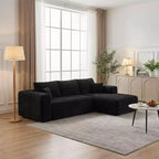 MAYEERTY 106 Wide-Wale Corduroy Compression Sofa Bed, Convertible Sleeper Couch for Living Room Guest Room