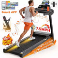 3.5HP Treadmill Clearance: 4-in-1 Foldable Treadmill with 12% Incline, APP & Bluetooth Speakers, 330lbs Capacity, 71 Programs, Home/Office Use
