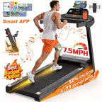 3.5HP Treadmill Clearance: 4-in-1 Foldable Treadmill with 12% Incline, APP & Bluetooth Speakers, 330lbs Capacity, 71 Programs, Home/Office Use