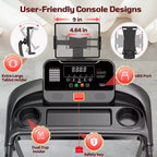 Tapis Roulant 3,5 CV en Destockage : Tapis Roulant Pliable 4-en-1 avec Inclinaison de 12%, Application et Haut-parleurs Bluetooth, Capacité de 150 kg, 71 Programmes, Utilisation Domicile/Bureau