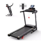 Tapis Roulant 3,5 CV en Destockage : Tapis Roulant Pliable 4-en-1 avec Inclinaison de 12%, Application et Haut-parleurs Bluetooth, Capacité de 150 kg, 71 Programmes, Utilisation Domicile/Bureau