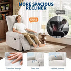 Fauteuil inclinable, fauteuil de relaxation pivotant à 360° avec accoudoirs rembourrés et assise profonde, fauteuil de canapé inclinable rembourré en chenille pour salon