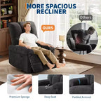 Fauteuil inclinable, fauteuil de relaxation pivotant à 360° avec accoudoirs rembourrés et assise profonde, fauteuil de canapé inclinable rembourré en chenille pour salon
