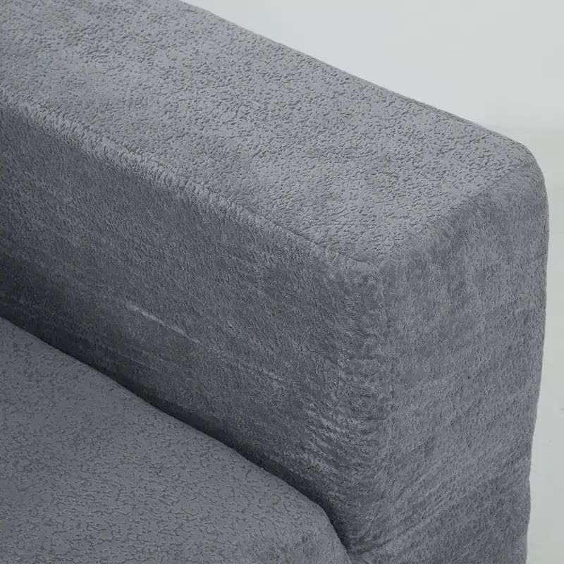 HOMCOM 116 Modular Sectional Sofa, Boneless Sectional Couch with Wide and Deep Seat, 2 Ottomans, No Assembly Required, Dark Gray