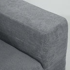 HOMCOM 116 Modular Sectional Sofa, Boneless Sectional Couch with Wide and Deep Seat, 2 Ottomans, No Assembly Required, Dark Gray