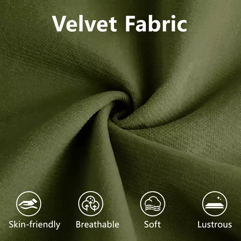 MAYEERTY Extra large 3 Seat Modern Velvet Sofa Cloud Like Comfortable Seat and Back Support with Waist Pillows and Throw Pillows Olive Green