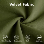 MAYEERTY Extra large 3 Seat Modern Velvet Sofa Cloud Like Comfortable Seat and Back Support with Waist Pillows and Throw Pillows Olive Green