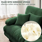 MAYEERTY Luxury Modular Sectional Sofa Oversized L Shaped Cloud Couch Convertible Ottoman for Living Room Green