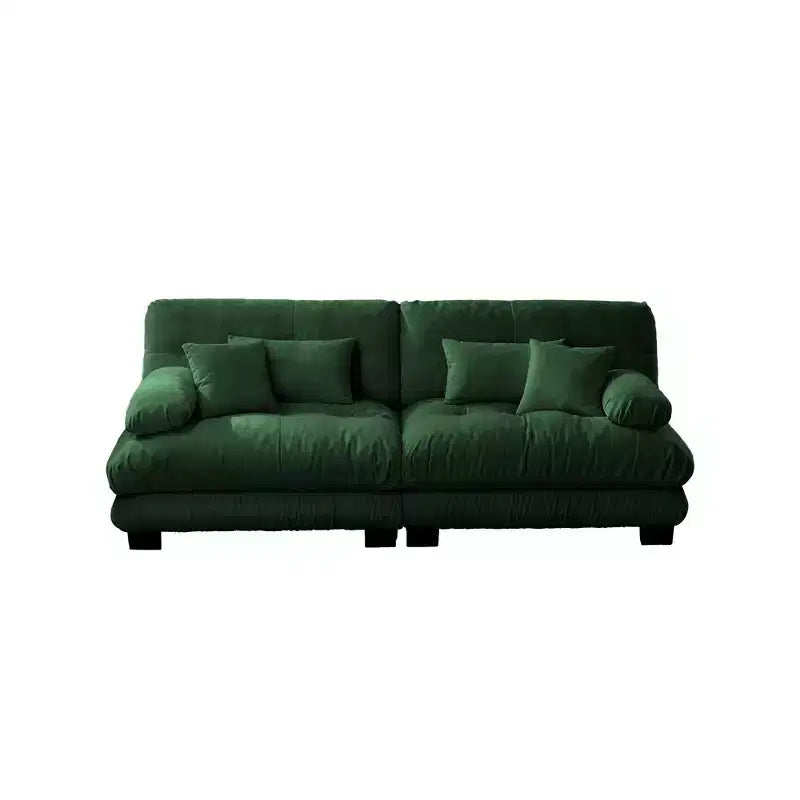 MAYEERTY Canapé 2 Places avec 2 Coussins Lombaires 2 Coussins Déco pour Salon Vert