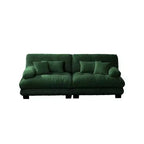 MAYEERTY Canapé 2 Places avec 2 Coussins Lombaires 2 Coussins Déco pour Salon Vert
