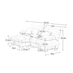 MAYEERTY Colud Couch 2 Seater Sofa with 2 Lumbar Pillows and 2 Throw Pillows for Living Room Light Coffee
