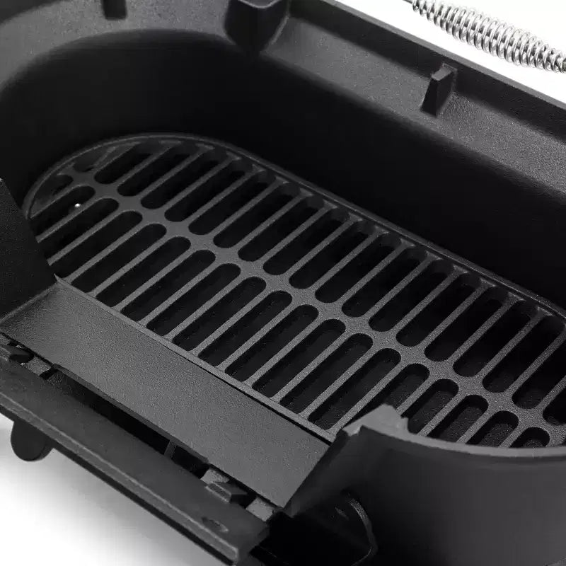 Barbecue portable hibachi ovale en fonte Megachef pour l'extérieur et le camping, noir
