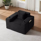 Zeus & Ruta Modern Corduroy Cloud Sofa, No Assembly Needed Couch for Compact Spaces & Apartments