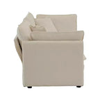 MAYEERTY Canapé de salon moderne rembourré et profond 2 places avec 4 oreillers pour salon, beige