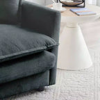 Canapé 3 places moderne du milieu du siècle MAYEERTY avec 2 oreillers d'accoudoir 2 coussins décoratifs pour salon Gris