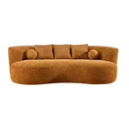 Christopher Knight Home Grazia 90'' Modern Curved Boucle Upholstered 3-Seater Sofa