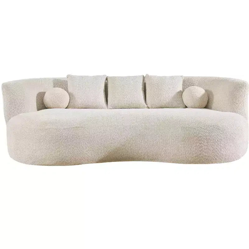 Christopher Knight Home Grazia 90'' Modern Curved Boucle Upholstered 3-Seater Sofa