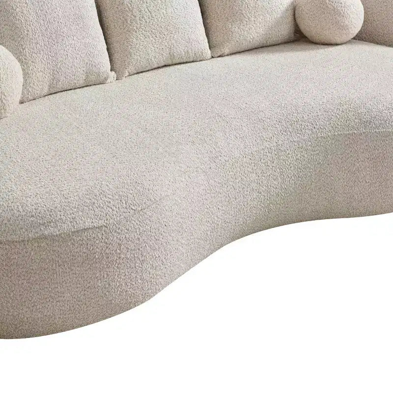 Christopher Knight Home Grazia 90'' Modern Curved Boucle Upholstered 3-Seater Sofa