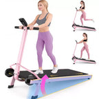 KRISRATE Tapis de marche manuel avec inclinaison de 15 %, tapis roulant pliable non électrique avec guidon, capacité de 227 kg, antidérapant, moniteur numérique pour la maison/la salle de sport