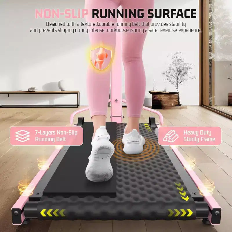 KRISRATE Tapis de marche manuel avec inclinaison de 15 %, tapis roulant pliable non électrique avec guidon, capacité de 227 kg, antidérapant, moniteur numérique pour la maison/la salle de sport