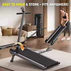 KRISRATE Tapis de marche manuel avec inclinaison de 15 %, tapis roulant pliable non électrique avec guidon, capacité de 227 kg, antidérapant, moniteur numérique pour la maison/la salle de sport