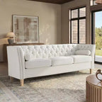 Canapé 3 places transitionnel Simran 79,5 po Christopher Knight Home avec accoudoirs évasés et garniture cloutée