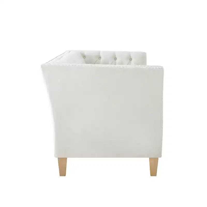 Canapé 3 places transitionnel Simran 79,5 po Christopher Knight Home avec accoudoirs évasés et garniture cloutée