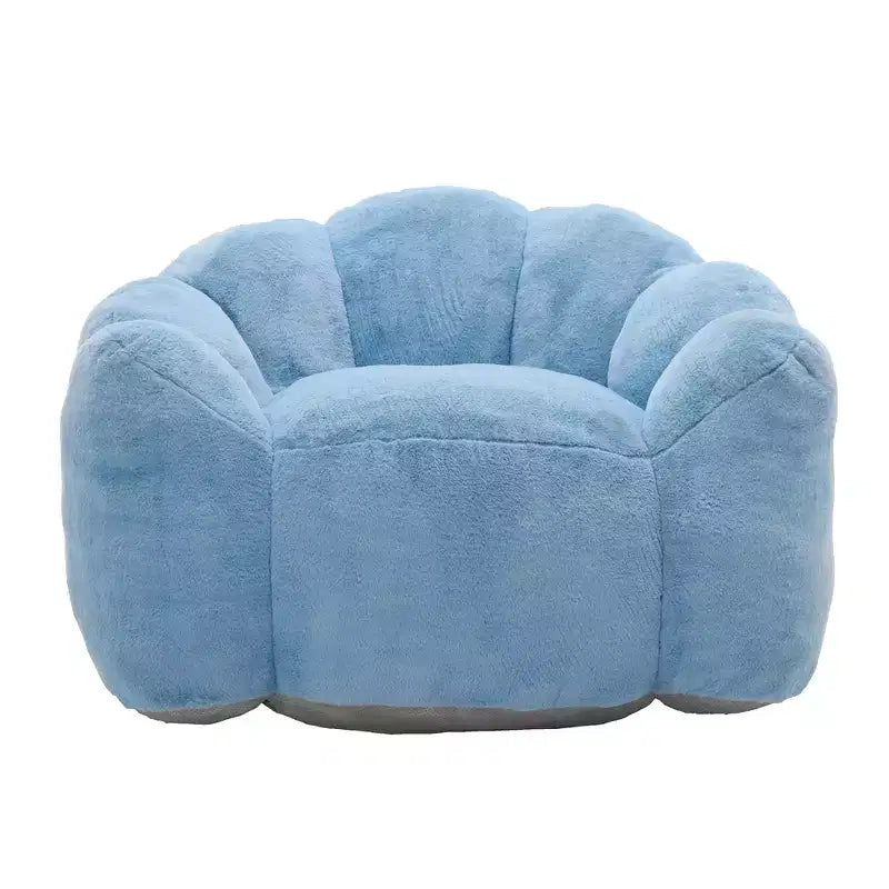 Pouf de compression en forme de lotus avec poignée pour adultes, sans assemblage, facile à déplacer, canapé de sol pour salon et chambre