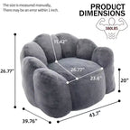 Pouf de compression en forme de lotus avec poignée pour adultes, sans assemblage, facile à déplacer, canapé de sol pour salon et chambre