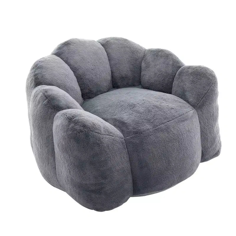 Pouf de compression en forme de lotus avec poignée pour adultes, sans assemblage, facile à déplacer, canapé de sol pour salon et chambre