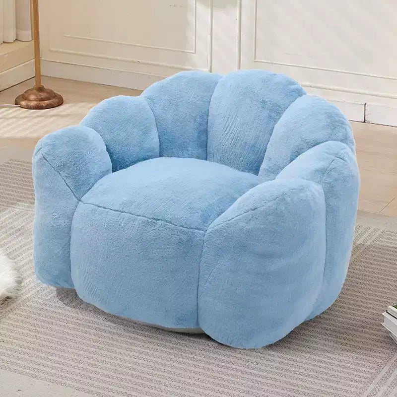 Pouf de compression en forme de lotus avec poignée pour adultes, sans assemblage, facile à déplacer, canapé de sol pour salon et chambre