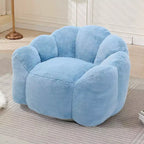Pouf de compression en forme de lotus avec poignée pour adultes, sans assemblage, facile à déplacer, canapé de sol pour salon et chambre