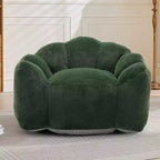 Pouf de compression en forme de lotus avec poignée pour adultes, sans assemblage, facile à déplacer, canapé de sol pour salon et chambre