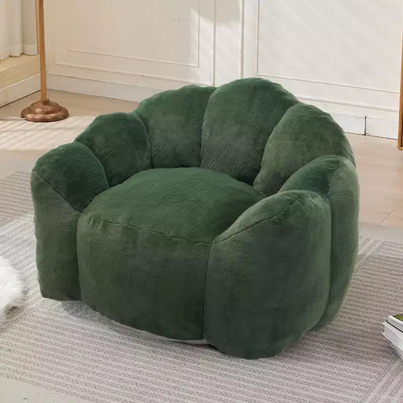 Pouf de compression en forme de lotus avec poignée pour adultes, sans assemblage, facile à déplacer, canapé de sol pour salon et chambre