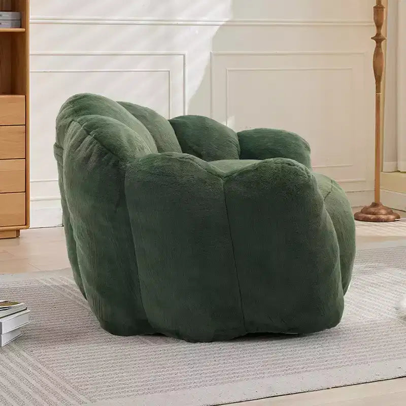 Pouf de compression en forme de lotus avec poignée pour adultes, sans assemblage, facile à déplacer, canapé de sol pour salon et chambre