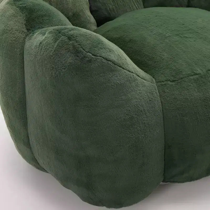 Pouf de compression en forme de lotus avec poignée pour adultes, sans assemblage, facile à déplacer, canapé de sol pour salon et chambre